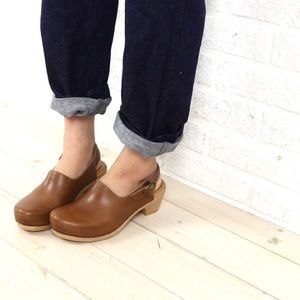 Dansko Madison Slingback Clogs in Brandy, size 38 NIB